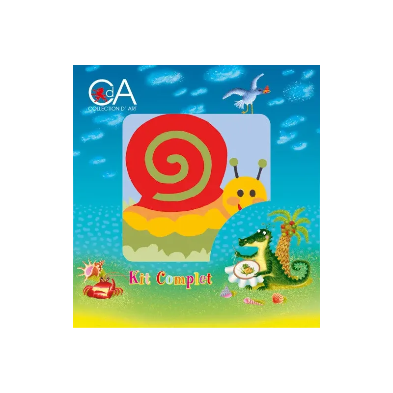 Gobelenų rinkinys su atspausdintu drobės 10x10 sraigė CDA1022K