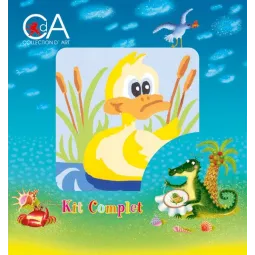 Kit de tapisserie avec toile imprimée 10x10 Canard CDA1021K