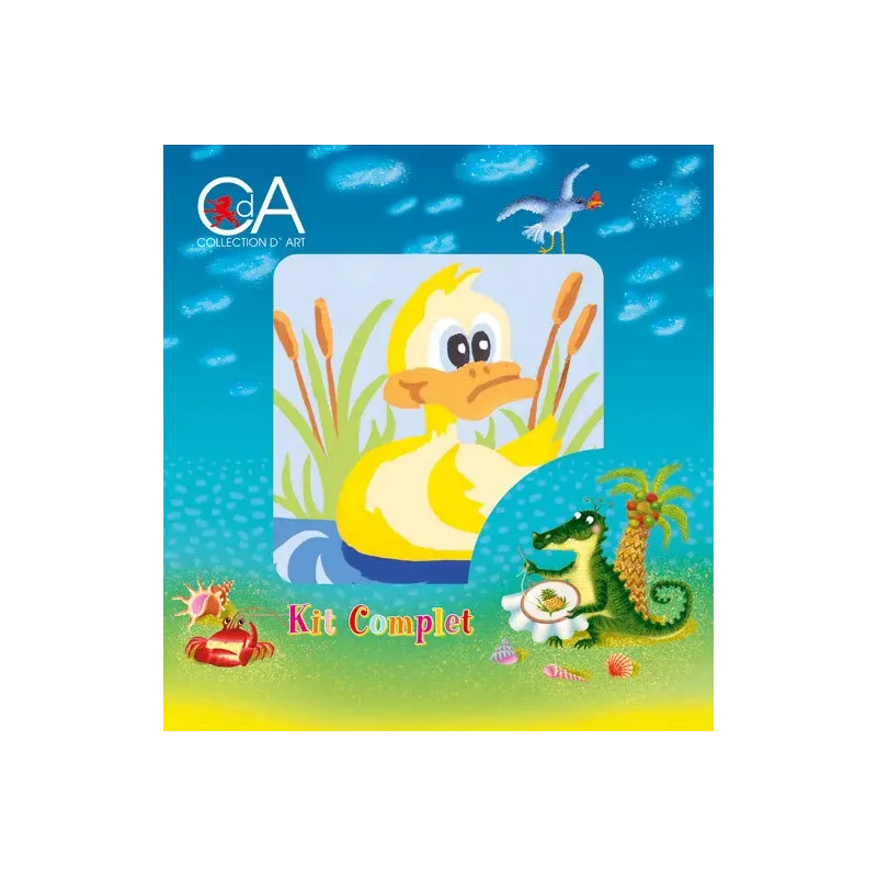 Gobelin-Set mit bedruckter Leinwand 10x10 Duck CDA1021K