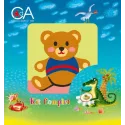 Gobelin-Set mit bedruckter Leinwand 10x10 Teddy CDA1019K