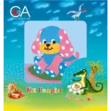 Gobelin-Set mit bedruckter Leinwand 10x10 Spielzeughund CDA1010K