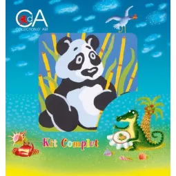 Tapestry Kit with printed canvas 10x10 Panda CDA1013K