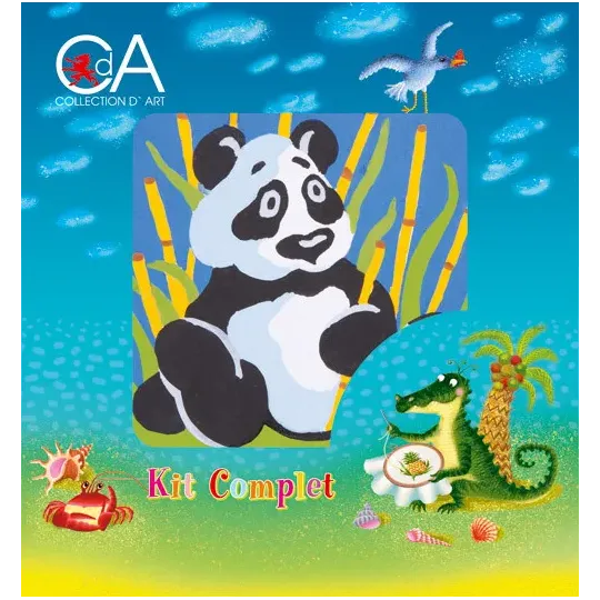 Набор для гобеленов с напечатанным холстом 10x10 Panda CDA1013K