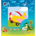 Gobelin-Set mit bedruckter Leinwand 10x10 Flugzeug CDA1012K