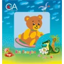 Gobelin-Set mit bedruckter Leinwand 10x10 Teddybär CDA1009K