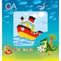 Tapestry Kit with printed canvas 10x10 Tug Boat CDA1006K