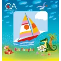 Tapestry Kit with printed canvas 10x10 Sailing  Boat CDA1004K