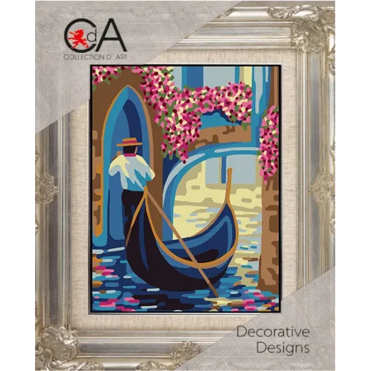 Tapestry Kit with printed canvas 14x18 Gondolier CDA3384K