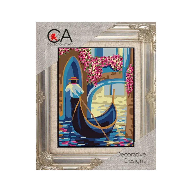 Gobelin-Set mit bedruckter Leinwand 14x18 Gondolier CDA3384K