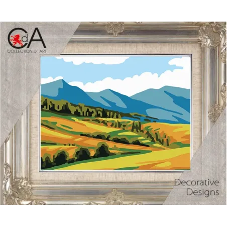 Gobeleno rinkinys su spausdintu drobės 14x18 Aukso laukai CDA3381K