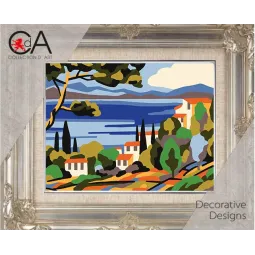 Tapestry Kit with printed canvas 14x18 Dreaming of Tuscany CDA3379K
