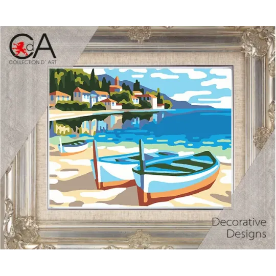 Gobelin-Set mit bedruckter Leinwand 14x18 Ruhe auf dem Meer CDA3377K