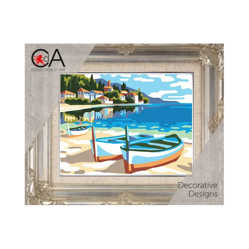 Gobelin-Set mit bedruckter Leinwand 14x18 Ruhe auf dem Meer CDA3377K