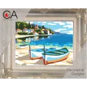 Tapestry Kit with printed canvas 14x18 Calm on the sea CDA3377K