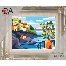 Tapestry Kit with printed canvas 14x18 Sunny coast CDA3374K