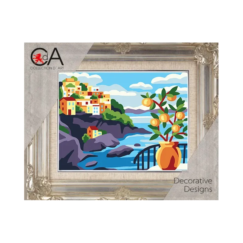 Tapestry Kit with printed canvas 14x18 Sunny coast CDA3374K