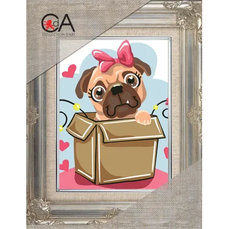 Gobelin-Set mit bedruckter Leinwand 14x18 Süße Überraschung CDA3365K