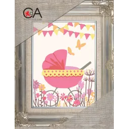 Набор для гобелена с напечатанным холстом 14x18 It's a girl! CDA3366K