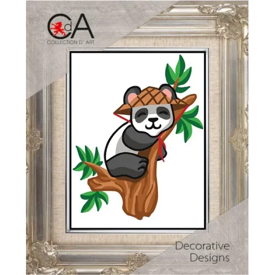 Набор для гобелена с печатным холстом 14x18 Panda CDA3357K