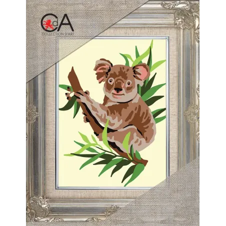 Tapestry Kit with printed canvas 14x18 Koala CDA3355K