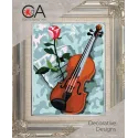 Tapestry Kit with printed canvas 14x18 Violin CDA3348K