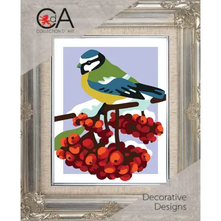 Tapestry Kit with printed canvas 14x18 Titmouse CDA3345K