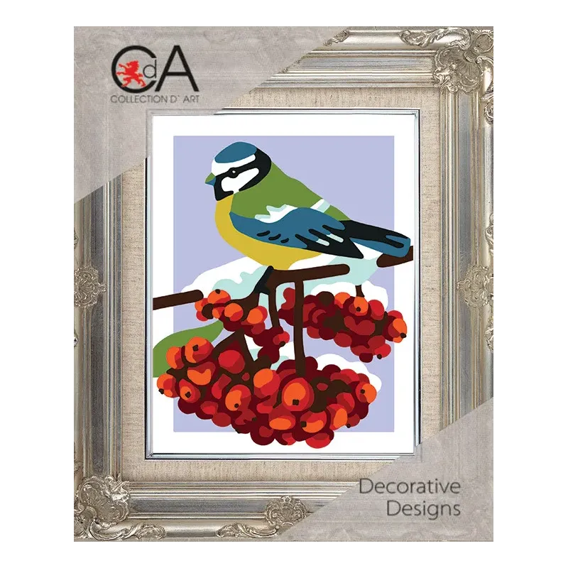 Tapestry Kit with printed canvas 14x18 Titmouse CDA3345K