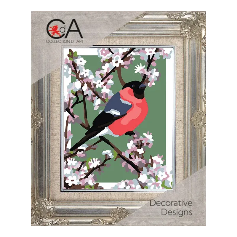 Tapestry Kit with printed canvas 14x18 Bullfinch CDA3344K