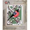 Tapestry Kit with printed canvas 14x18 Bullfinch CDA3344K