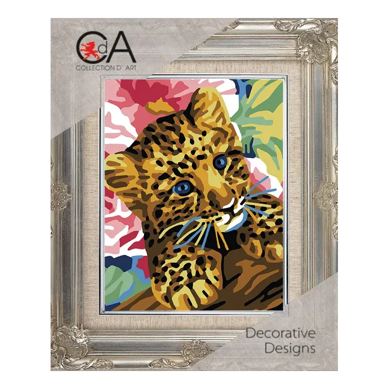 Набор для гобелена с напечатанным холстом 14x18 Leopard CDA3341K