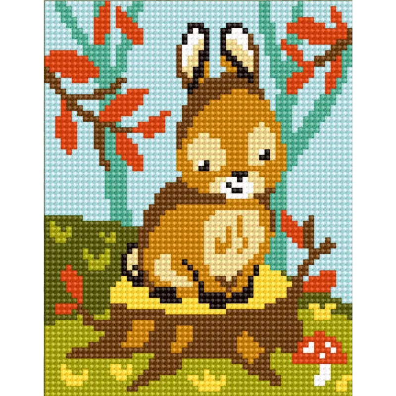 Tapestry Kit with printed canvas 14x18 Bunny CDA3324K