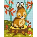 Tapestry Kit with printed canvas 14x18 Bunny CDA3324K