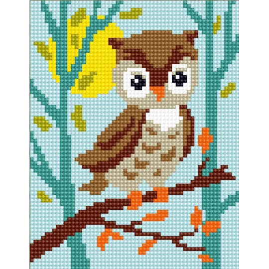 Tapestry Kit with printed canvas 14x18 Owlet CDA3323K