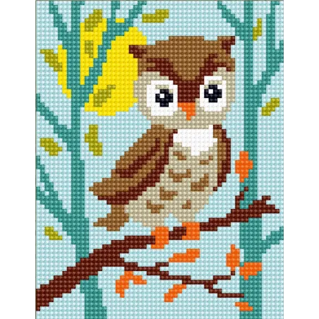 Tapestry Kit with printed canvas 14x18 Owlet CDA3323K