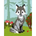 Tapestry Kit with printed canvas 14x18 Wolf-cub CDA3320K