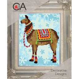 Tapestry Kit with printed canvas 14x18 Lama CDA3339K