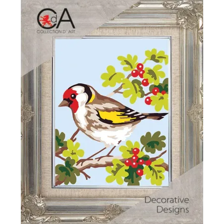 Gobelin-Set mit bedruckter Leinwand 14x18 White Wren CDA3316K