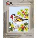 Gobeleno rinkinys su spausdintu drobė 14x18 White Wren CDA3316K