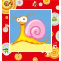 Gobeleno rinkinys su spausdintu audiniu 15x15 Pink Snail CDA2017K