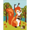 Tapestry Kit with printed canvas 14x18 Squirrel CDA3326K