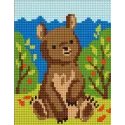 Tapestry Kit with printed canvas 14x18 Bear CDA3325K