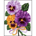 Набор для гобелена с печатным холстом 14x18 Flowers CDA3287K