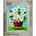 Tapestry Kit with printed canvas 14x18 Camomiles CDA3284K
