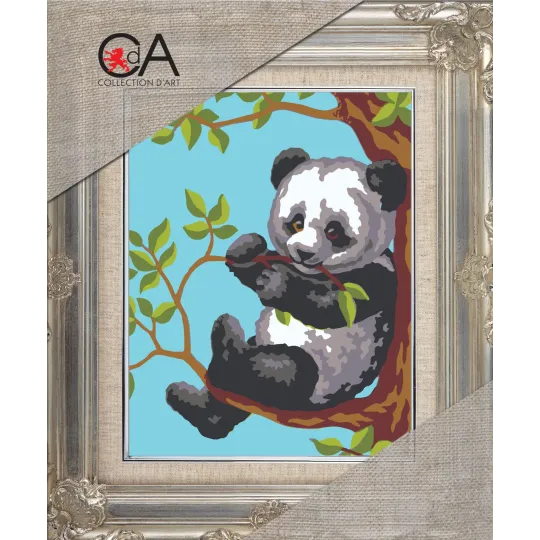 Tapestry Kit with printed canvas 18x14 Panda on the tree CDA3281K