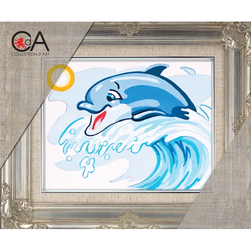 Tapestry Kit with printed canvas 14x18 Сatch the wave! CDA3227K