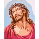 Kit de tapisserie avec toile imprimée 14x18 Christ CDA3220K