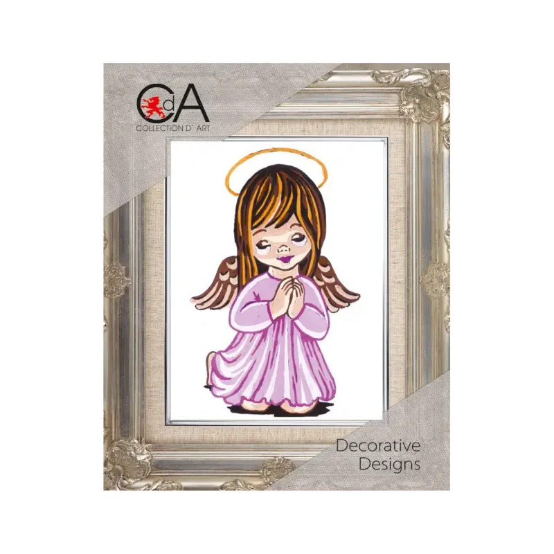 Tapestry Kit with printed canvas 14x18 Girl Angel Praying CDA3202K