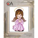 Tapestry Kit with printed canvas 14x18 Girl Angel Praying CDA3202K