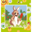 Tapestry Kit with printed canvas 15x15 Rabbit CDA2007K