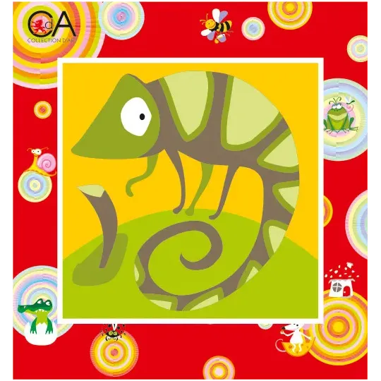 Gobelin-Set mit bedruckter Leinwand 15x15 Chameleon CDA2005K